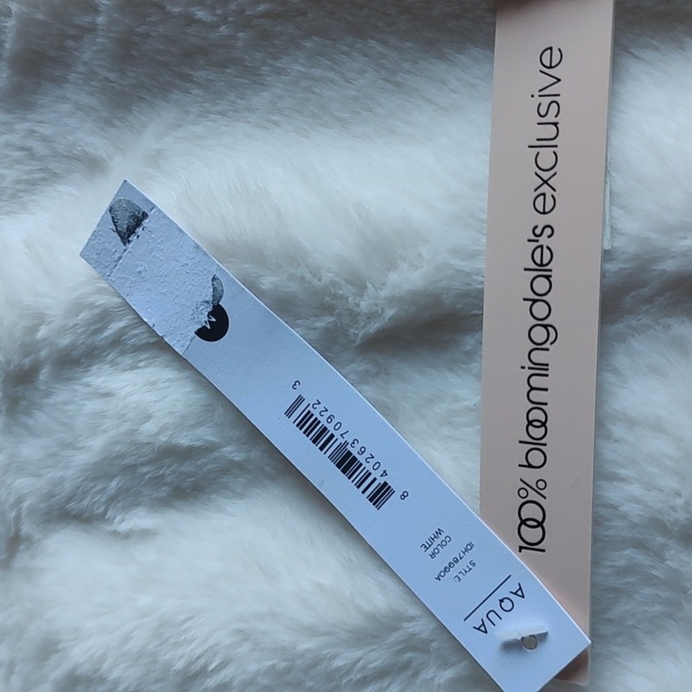 Aqua X Bloomingdales White Sequin Minidress - Picture 8 of 9